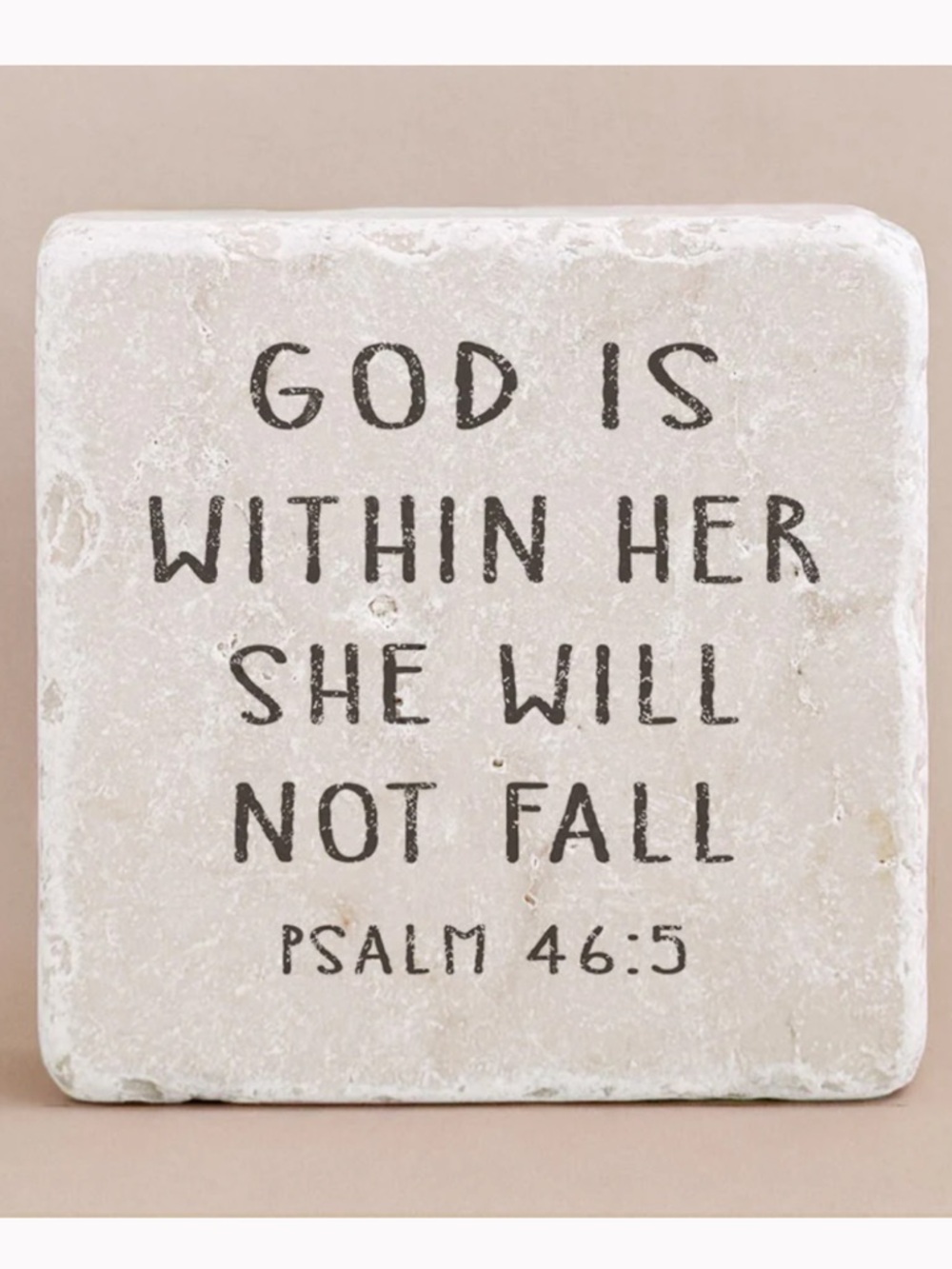 3/$6 🔥 Inspirational Marble Paperweight - God Is Within Her Psalm 46:5